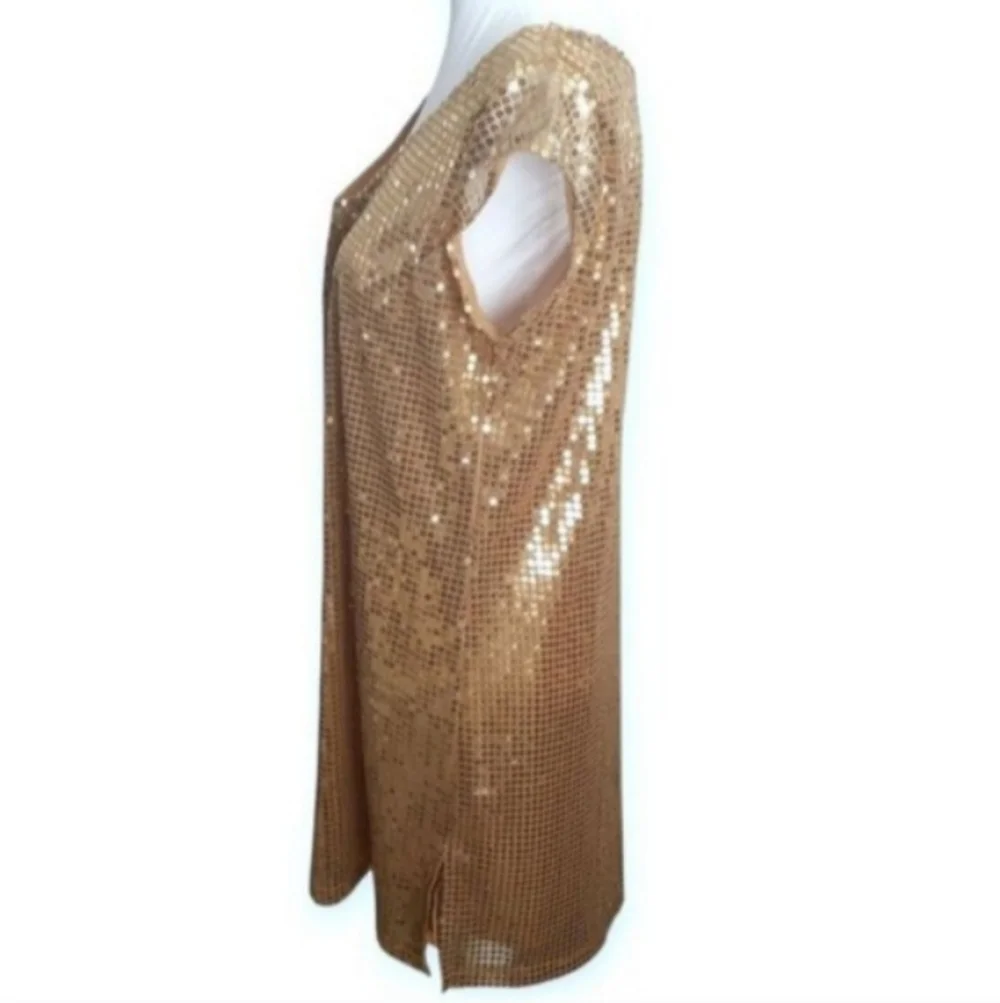 Gold Sequin Dress Sz.L EUC.